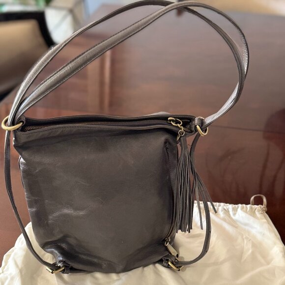 HOBO Handbags - HOBO Genuine Leather Gray Crossbody Purse – Used Once -  w/ Dust Bag